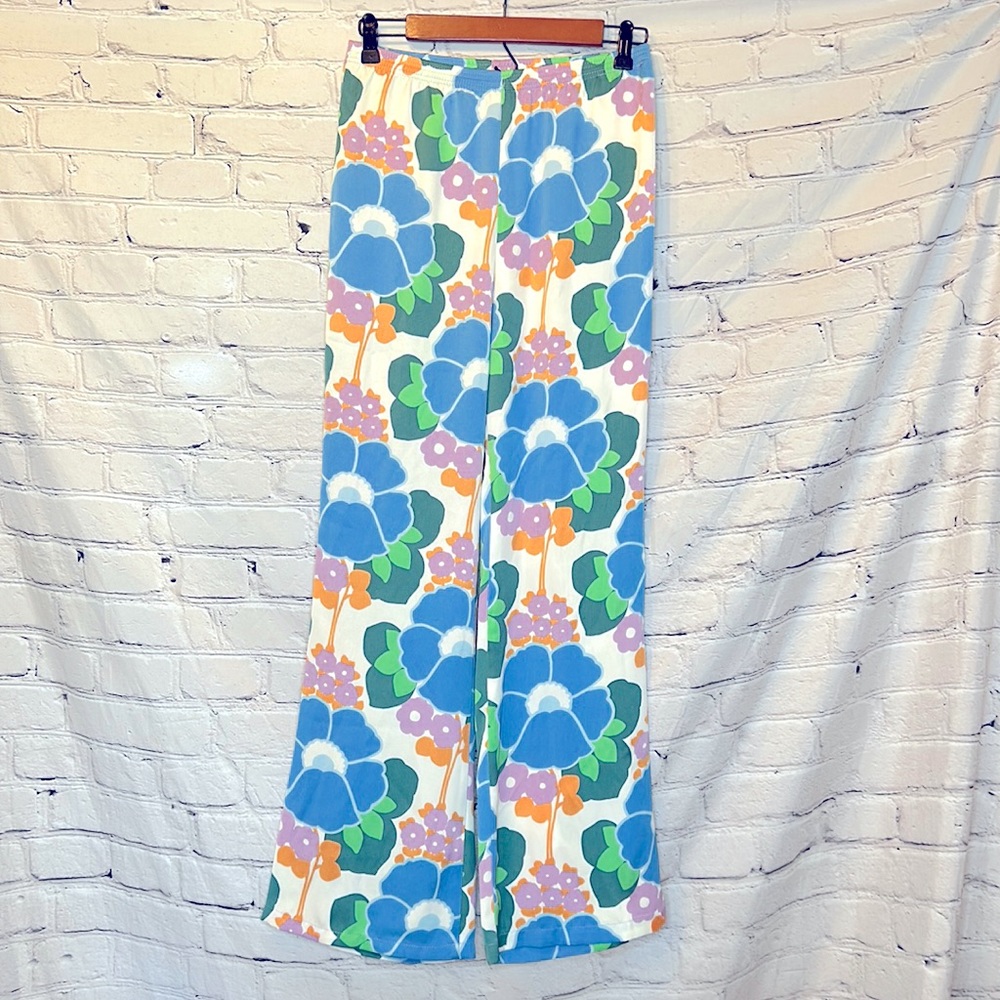 Zara Flower Print Wide Leg Pants Size Small Excellent Condition